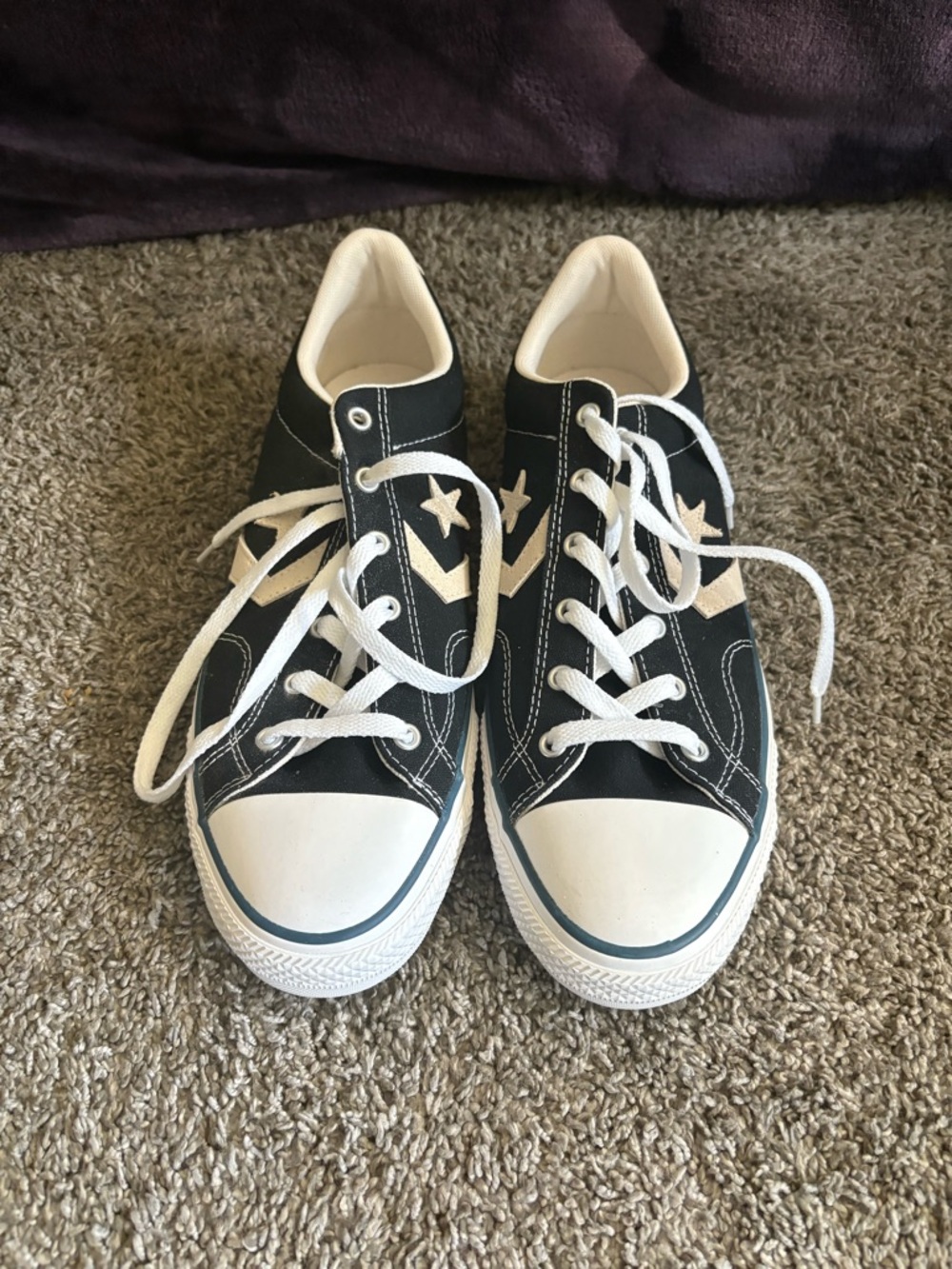 Converse Black and White Low-Top Canvas Sneakers